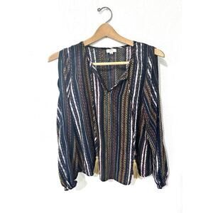 Ganji LA Women's Tasseled Casual Boho/ Bohemian Shirt Size S